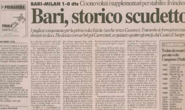 Squalifiche, incidenti e infortuni: il destino maledetto di quel grande Bari Primavera